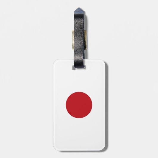 Japanse vlag bagagelabel (Achterkant verticaal)