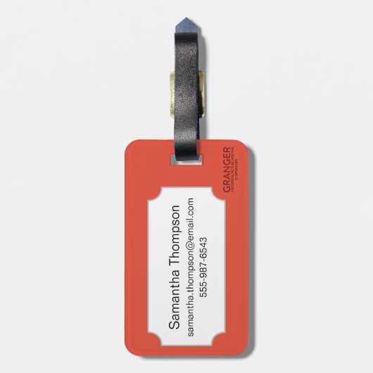 Japanse vlag bagagelabel (Achterkant verticaal)