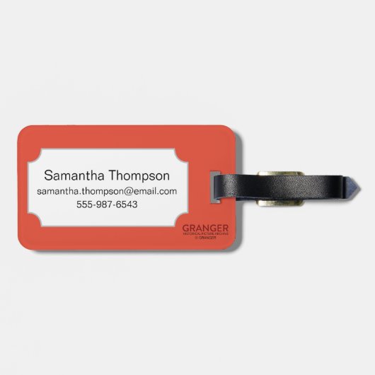 Japanse vlag bagagelabel (Achterkant horizontaal)