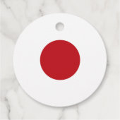 Japanse vlag bedankjes labels (Achterkant)