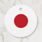 Japanse vlag bedankjes labels (Voorkant)
