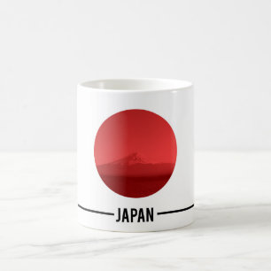 Japanse vlag, berg Fuji, Japan Koffiemok