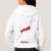 Japanse vlag binnen kaart Souvenir Design (Achterkant)