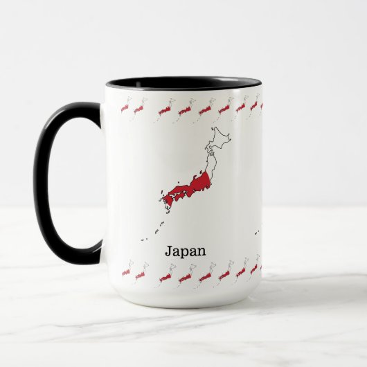 Japanse vlag binnen kaart Souvenir Design Mok (Links)