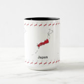 Japanse vlag binnen kaart Souvenir Design Mok (Midden)