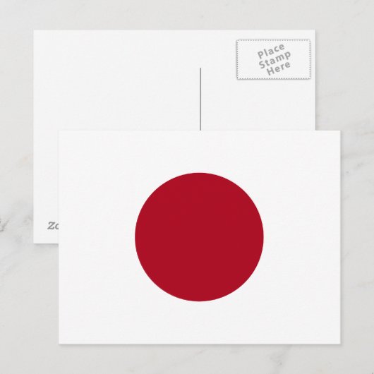 Japanse vlag briefkaart (Voorkant / Achterkant)