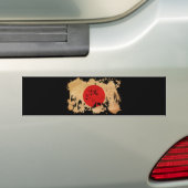 Japanse vlag bumpersticker (Op auto)