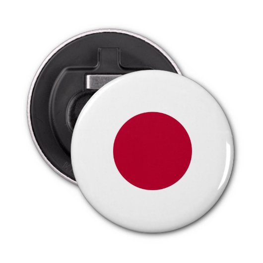 Japanse vlag button flesopener (Voorkant)