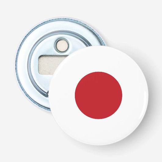 Japanse vlag button flesopener (Voorkant)