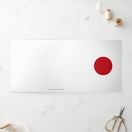 Japanse vlag drieluik kaart (Buitenkant)