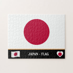 Japanse vlag en Japans land/Japan Legpuzzel