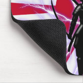 Japanse vlag en stijgende zon Samurai Warrior Muismat (Hoek)