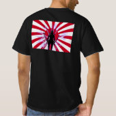 Japanse vlag en stijgende zon Samurai Warrior T-shirt (Achterkant)
