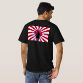 Japanse vlag en stijgende zon Samurai Warrior T-shirt (Achterkant volledig)