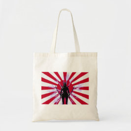 Japanse vlag en stijgende zon Samurai Warrior Tote Bag
