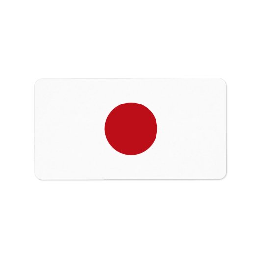 Japanse vlag etiket (Voorkant)
