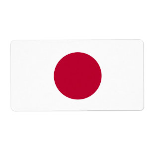 Japanse vlag etiket