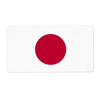 Japanse vlag etiket