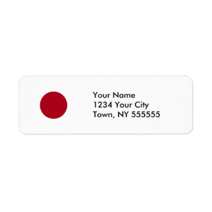 Japanse vlag etiket