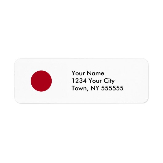 Japanse vlag etiket (Voorkant)