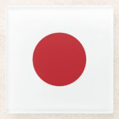 Japanse vlag glazen onderzetter (Voorkant)