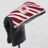 Japanse vlag golfheadcover (3/4 voorkant)
