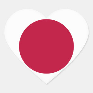 Japanse vlag hart sticker