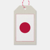 Japanse vlag: Hinomaru, Nisshōki, Red Rising Sun Cadeaulabel (Voorkant)