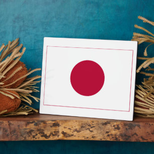 Japanse vlag: Hinomaru, Nisshōki, Red Rising Sun Fotoplaat