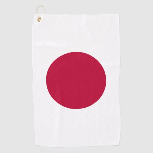 Japanse vlag: Hinomaru, Nisshōki, Red Rising Sun Golfhanddoek (Voorkant)