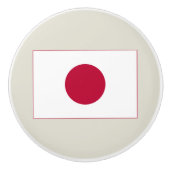 Japanse vlag: Hinomaru, Nisshōki, Red Rising Sun Keramische Knop (Voorkant)