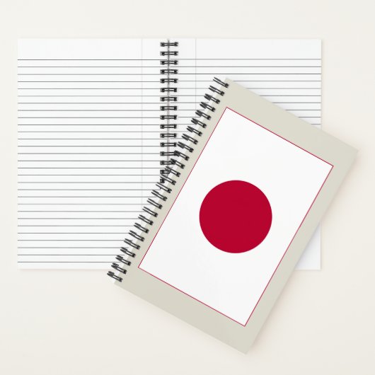 Japanse vlag: Hinomaru, Nisshōki, Red Rising Sun Notitieboek (Binnen)