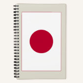 Japanse vlag: Hinomaru, Nisshōki, Red Rising Sun Notitieboek (Voorkant)