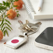 Japanse vlag: Hinomaru, Nisshōki, Red Rising Sun Sleutelhanger (Zijkant)