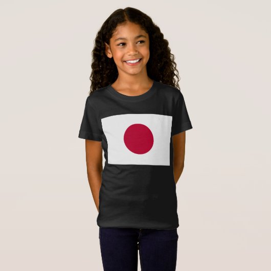 Japanse vlag: Hinomaru, Nisshōki, Red Rising Sun T-shirt (Voorkant volledig)