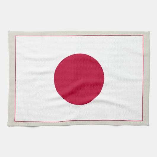 Japanse vlag: Hinomaru, Nisshōki, Red Rising Sun Theedoek (Horizontaal)