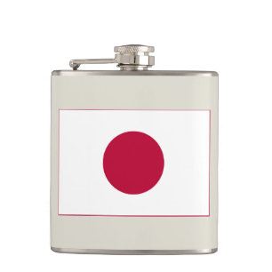 Japanse vlag: Hinomaru, Nisshōki, Rode Rijzende Zo Heupfles