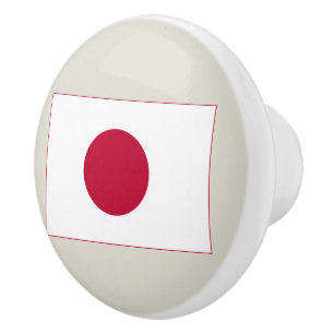 Japanse vlag: Hinomaru, Nisshōki, Rode Rijzende Zo Keramische Knop