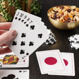 Japanse vlag: Hinomaru, Nisshōki, Rode Rijzende Zo Pokerkaarten