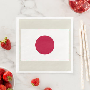Japanse vlag: Hinomaru, Nisshōki, Rode Rijzende Zo Servet