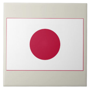 Japanse vlag: Hinomaru, Nisshōki, Rode Rijzende Zo Tegeltje