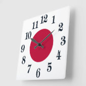 Japanse vlag - Hinomaru Vierkante Klok (Hoek)