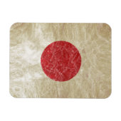 Japanse vlag in Grunge Magneet (Horizontaal)