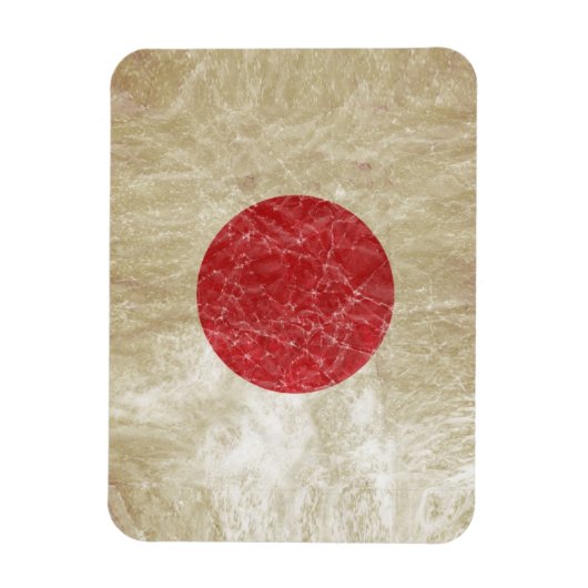 Japanse vlag in Grunge Magneet (Verticaal)