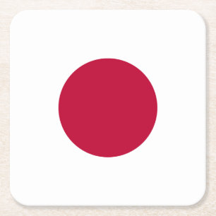 Japanse vlag kartonnen onderzetters
