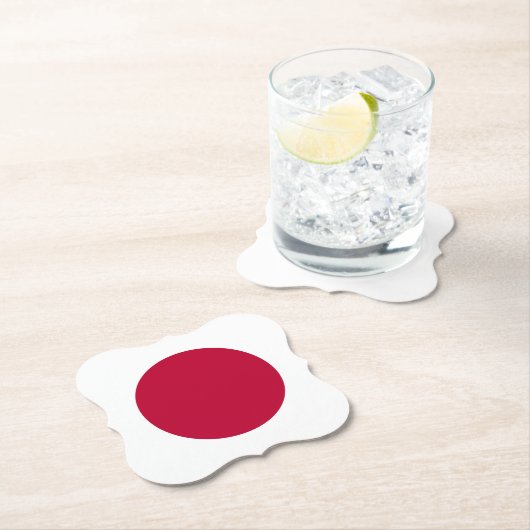 Japanse vlag kartonnen onderzetters (Insitu)
