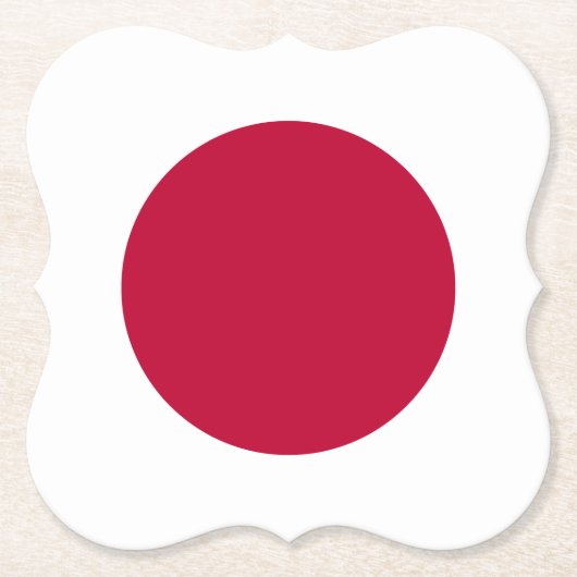 Japanse vlag kartonnen onderzetters (Voorkant)