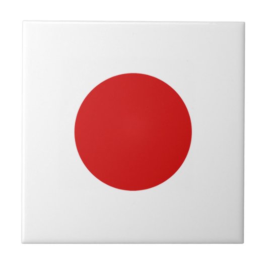 Japanse vlag keramische tegels tegeltje (Voorkant)