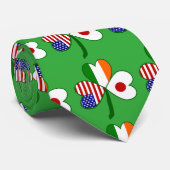 Japanse Vlag Klaver Stropdas (Opgerold)