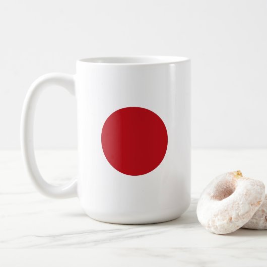 Japanse vlag koffiemok (Met donut)